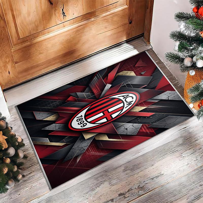 AC Mailand Bedruckter Flanell Teppich Rutschfest Weicher Polyester Boden Teppich Indoor Dekor Matte für Schlafzimmer Wohnzimmer Sofa Spielzimmer Heimdekoration