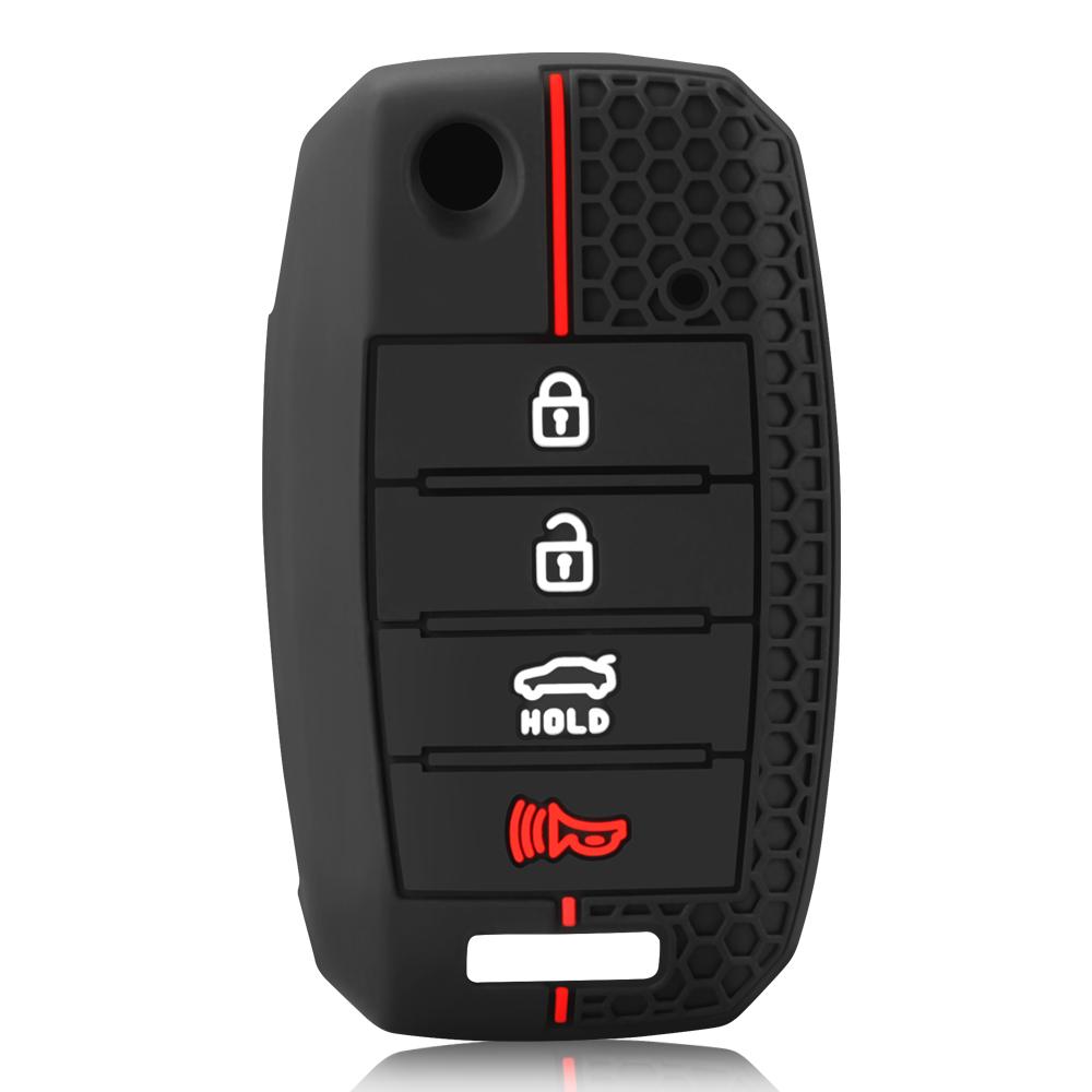 2/3/4 Buttons Silicone Car Key Cover For Kia Carens Ceed Sorento Optima Picanto Rio Soul Cerato Forte Sportage Key Fob Case