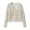 Kaslead New Women clothes Western Style Mori look Idle Style Three-Dimensional Hollow Crochet Knitting Suit