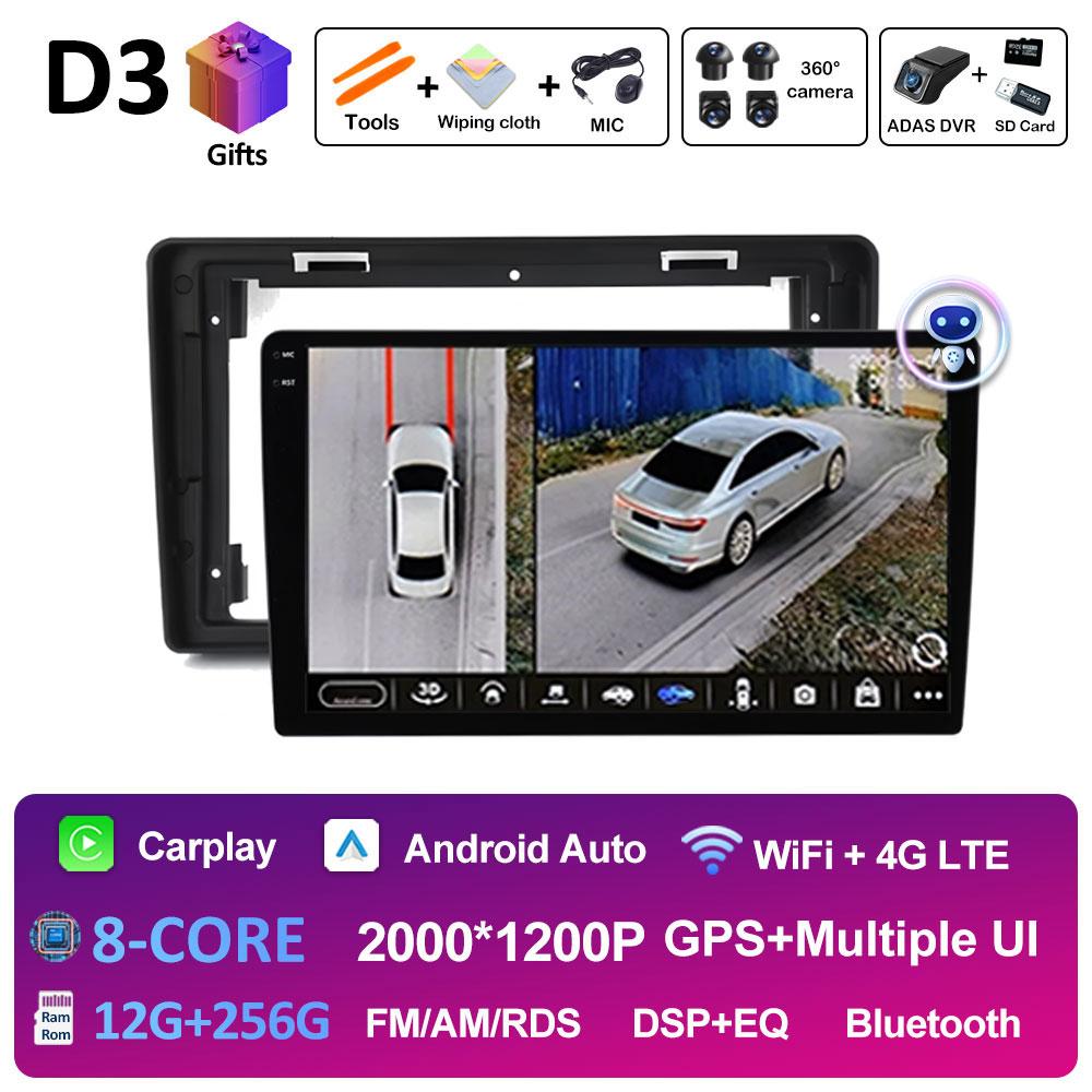 Smart Syetem GPS Navigarion For Citroen C2 C3 2001 2002 2003 2004 - 2010 Android 14 Wireless Carplay Cooling Fan Blurtooth WIFI