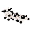 Realistic Plush Cow Toy Soft Stuffed Animal with Black & White Spots Cuddly Companion Birthday Gift for Boys Girls