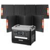 Portable Power Station, 2400W Portable Solar Generator with 2PCS * 200W Foldable Solar Panels, 2160Wh Expandable LiFePO4 Battery Backup with 10 Output