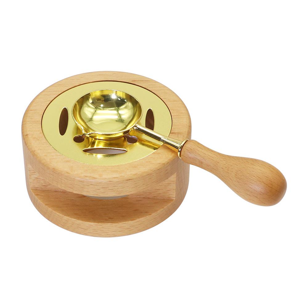 Creative Retro Wax Seal Stamp Set with Melting Furnace and Spoon for Students