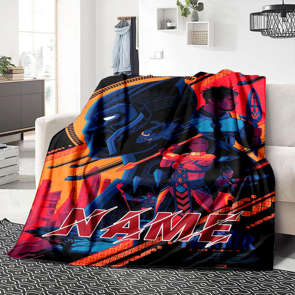 Custom Name Deadpool Movie Poster blanket for Couch & Bed, Plush Cozy Fuzzy Blanket Super Soft & Warm Blankets for Fall and Winter. 090819