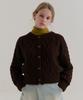 Camino Cable Knit Cardigan Brown
