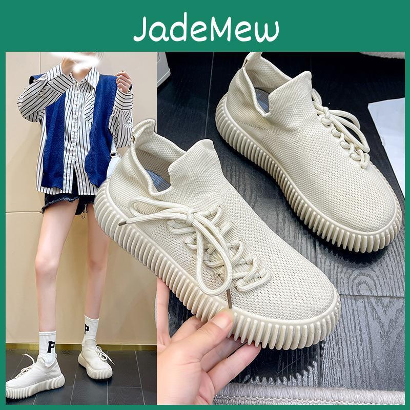 Of 2023 New Korean Version Lovers Flying Shoes Female Ins Student Casual Shoes Female Running Sports Shoes