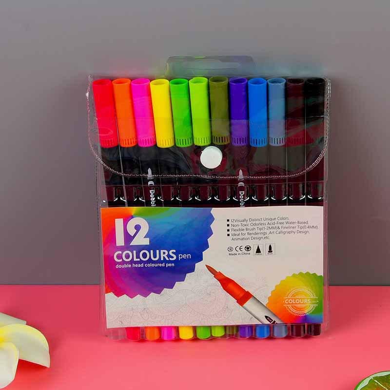 

Двусторонние акварельные маркеры для детей - Набор для художественного скетчинга и дудлинга