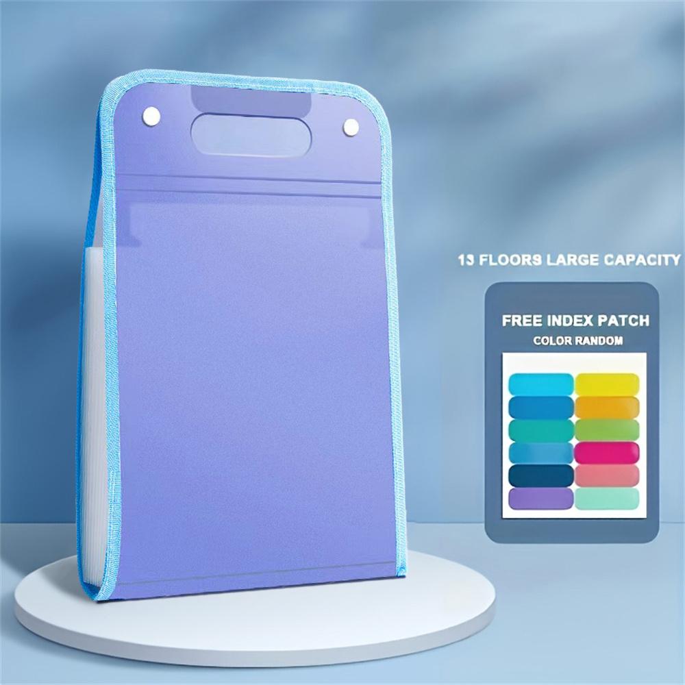 13 Pocket File Folders Portable A4 Letter Size Macaron Color Accordian Document Organizer for Classroom Office Home Storage