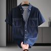 Summer Men's Short Sleeve Casual Shirts Denim Shirt Men Casual Shirts Men Clothes Size S-4XL