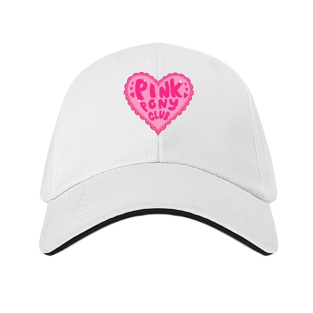 Pink Pony Club Sticker Baseball Cap Anime Custom Cap Luxury Brand sun caps Womens Beach Mens