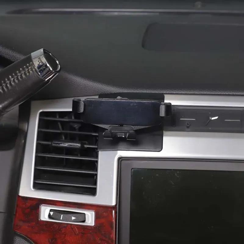 Phone Holder Car Mobile Wireless Charging Phone Mount Special Fixed Base Accessories For Cadillac Escalade 2007-2014