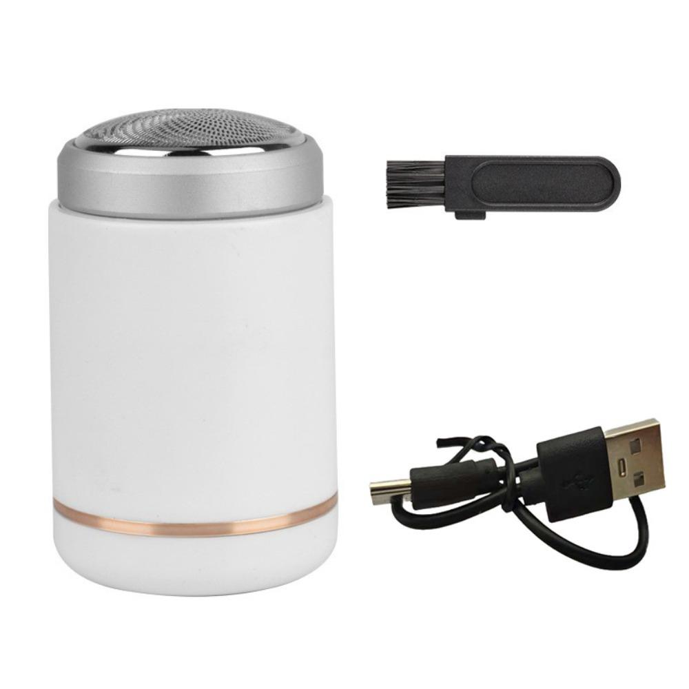 

Электрический триммер для бороды с длительным временем работы, перезаряжаемая карманная бритва, мини-электробритва, мужской подарок белый