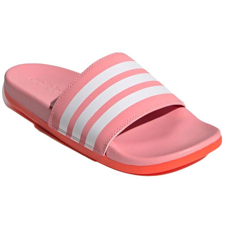 Adidas Adilette Comfort Slides Super Pop Red Women Sneakers Pink Cloud-White Solar-Red FY7848