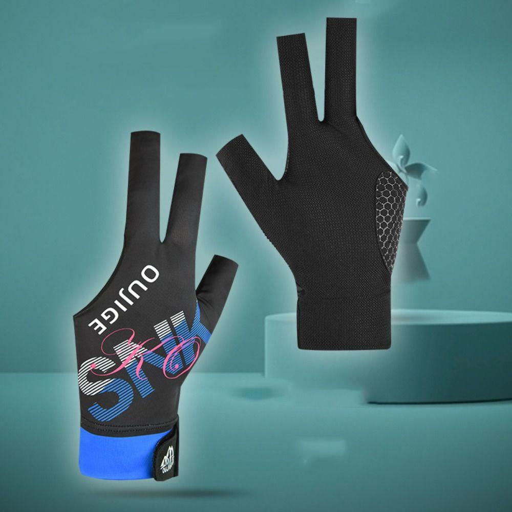 Wear-resistant Left Hand Billiards Gloves Three Finger Billiard Training Gloves  Training Equipment