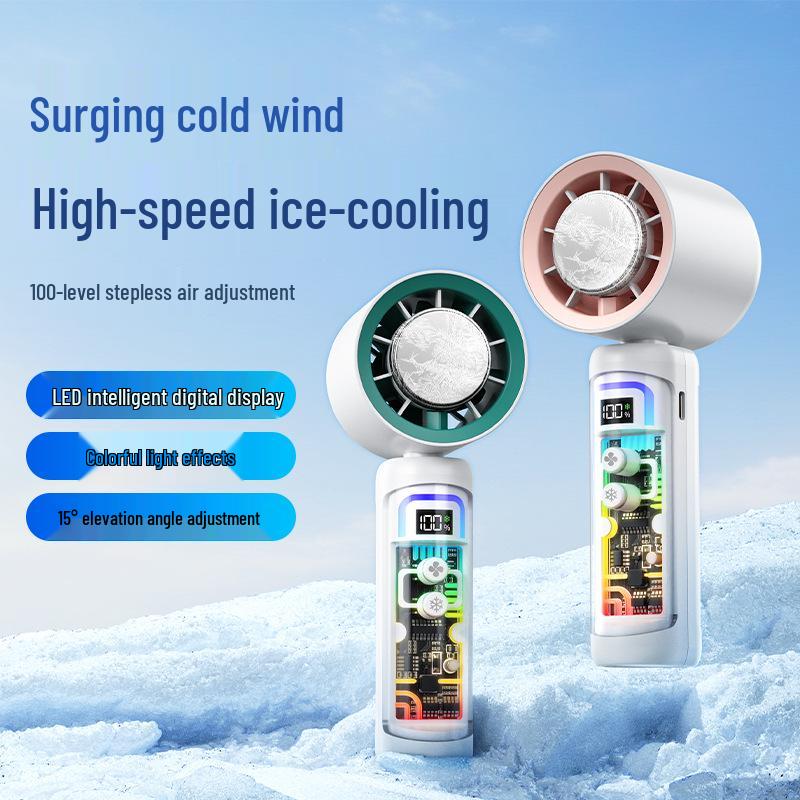 Portable Smart Handheld Semiconductor Cooling Fan with Digital Display