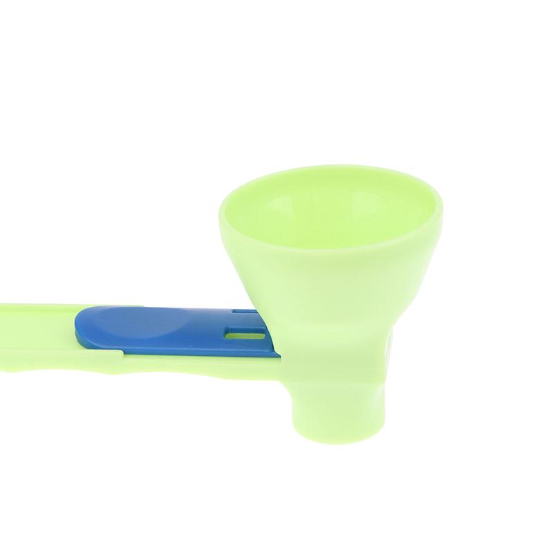 Coffee Scoop Funnel Measuring Spoon With Longer Handle Powder Scoop Reusable Sliding Design Coffee Spoon Kitchen Gadgets