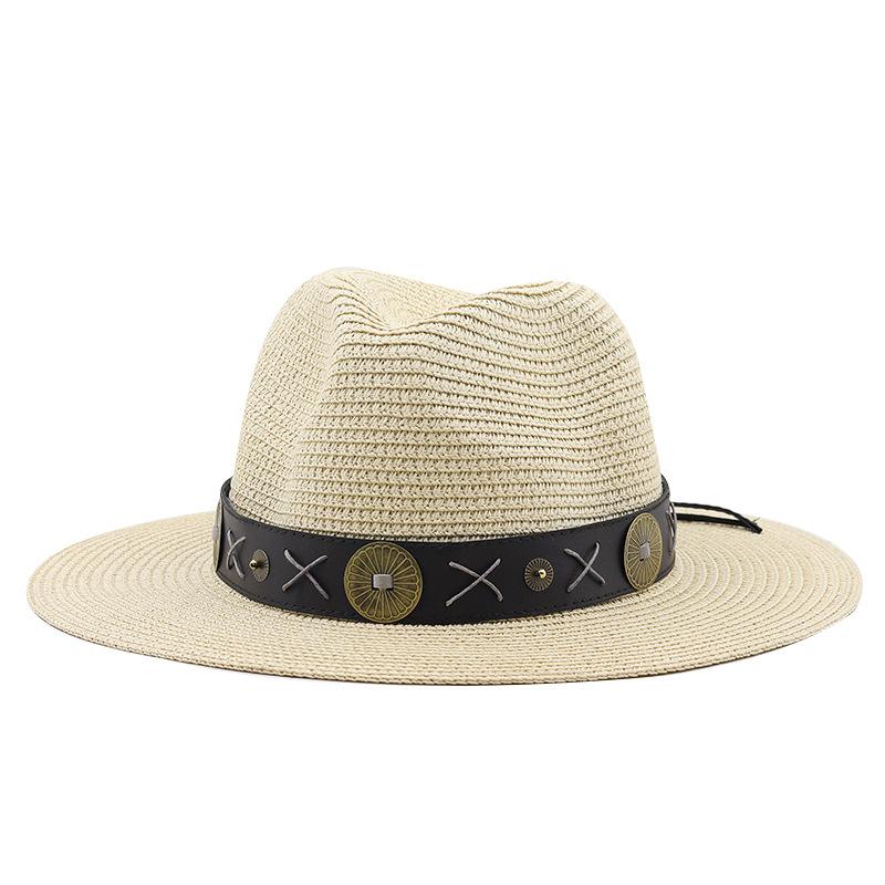European, American Bohemian style straw hats, spring and summer men's and women's sun hats, sunshade vacation sunscreen straw hats