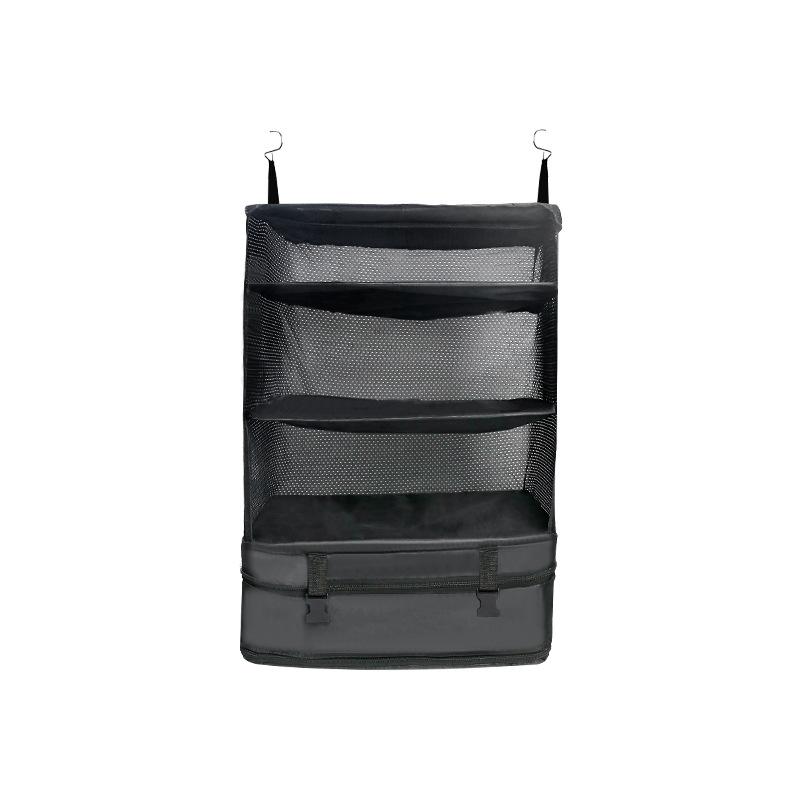 

Многофункциональная большая сумка для хранения одежды с крючком для путешествий, подвесная сумка, органайзер для багажа, коробка для хранения различных вещей чёрный