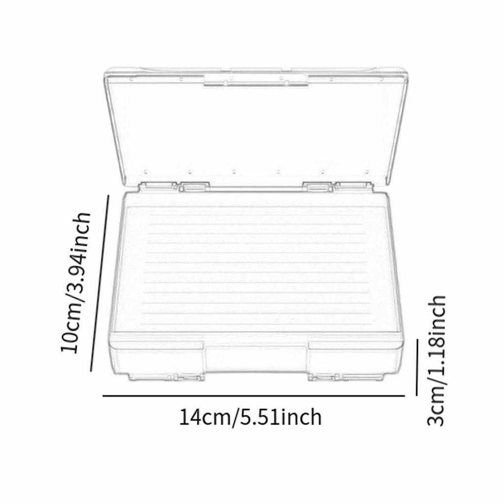 Fly Fishing Tackle Box Organizer Protection Thicker Storage Double Memory Foam Side Gear for Baits Hooks Vest Jigs Hooks Sinkers