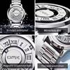 OPK Top Luxury Men Quartz Watches With Magnetic Levitation Hollow Out Stainless Steel Waterproof Men's Watch Oval Case Clock
