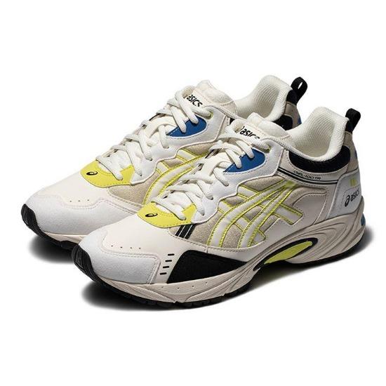 Asics Gel-100 Sport Color Block Low Top Running Shoes Unisex Sneakers Off-White Yellow 1203A171-105