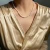 Baroque Special-Shaped Freshwater Pearl Necklace Stacked Hole Small Petal Bead Bracelet Irregular Broken Rice Pearl Collarbone Chain