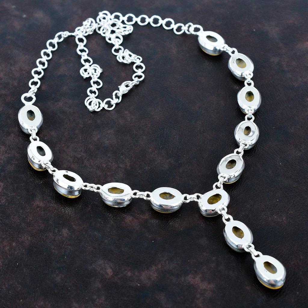 Naszyjnik z jaspisu maligano naszyjnik z kamienia szlachetnego ręcznie robiony naszyjnik naszyjnik ze srebra próby 925 regulowany łańcuszek biżuteria projektanta prezenty zaręczynowe