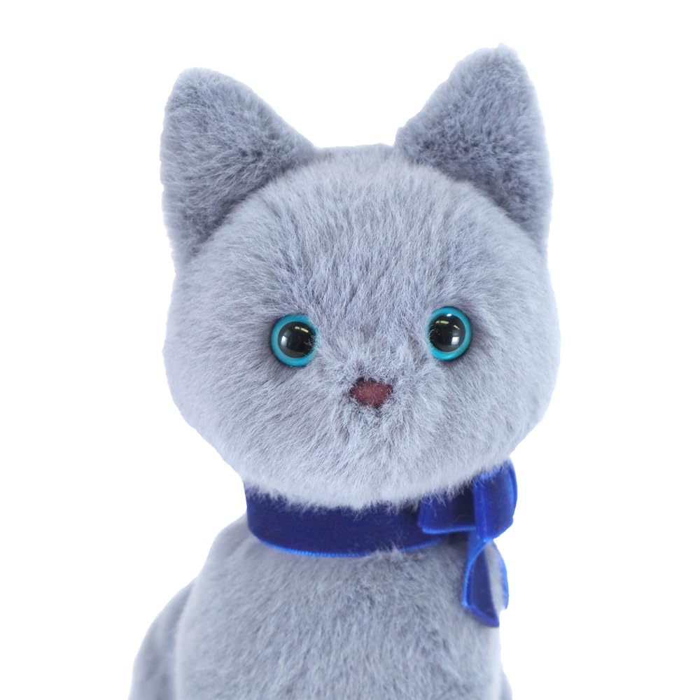 Sunlemon Jolly Gray Sitting 13 X 12 X 19 Cm Stuffed Animal Cat P-9052