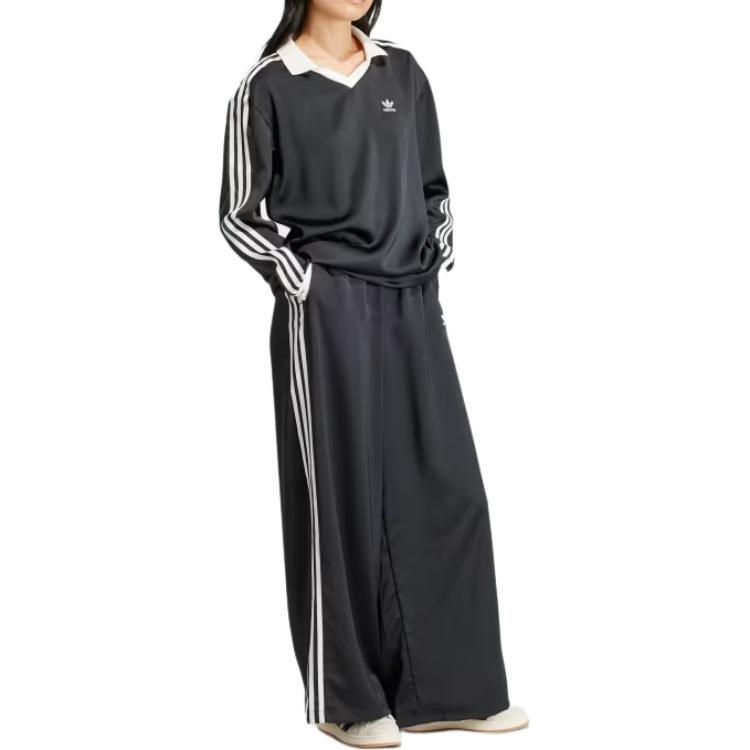 Adidas Originals 3 Stripes Set in Sleeve T Shirt Women's Black IR6099