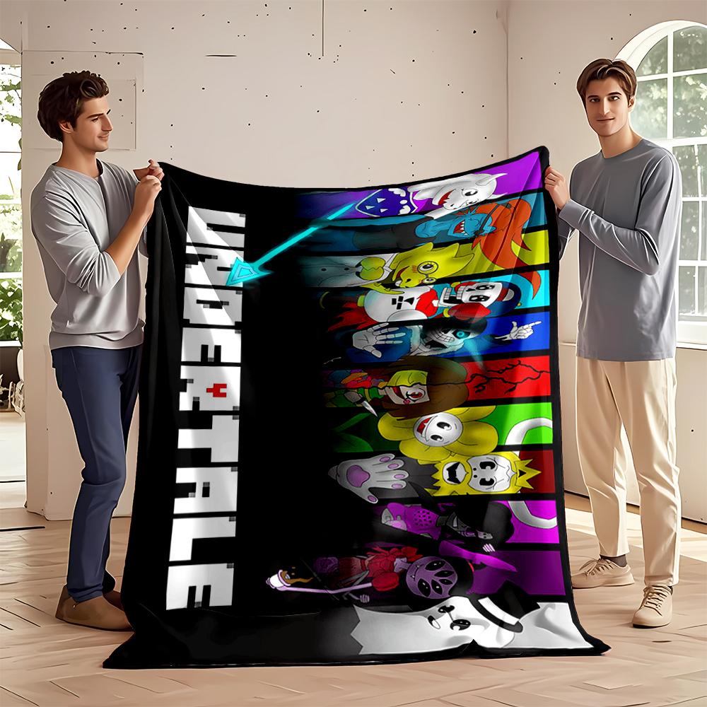 "Undertale Character Collage Design Blanket" Flannel blanket for bedroom, living room, sofa, and nap sofas.