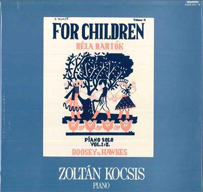 LP Record ZOLTAN KOCSIS - Bartok: for Children K25C1478 HUNGAROTON 1981 Japan Classical Used