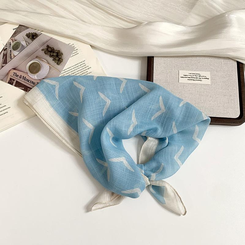 

Silk scarf square scarf high-end new neck protection scarf small scarf literary and retro headscarf headband silk scarf