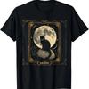 Tarot Card Crescent Moon Black Cat Gothic Fashion Women's T-shirt Y2k Women's T-shirt Graphic T Shirts Summer Streetwear Y2K Top