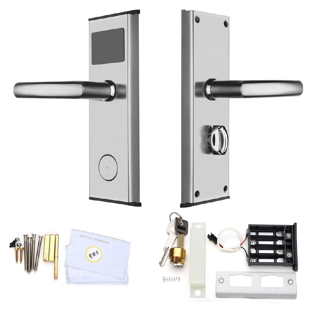 DC 6V Gold/Silber 125KHz Türöffner mit Karten und Schlüsseln, rost- und korrosionsbeständig - internationales digitales Türschloss für Hotels