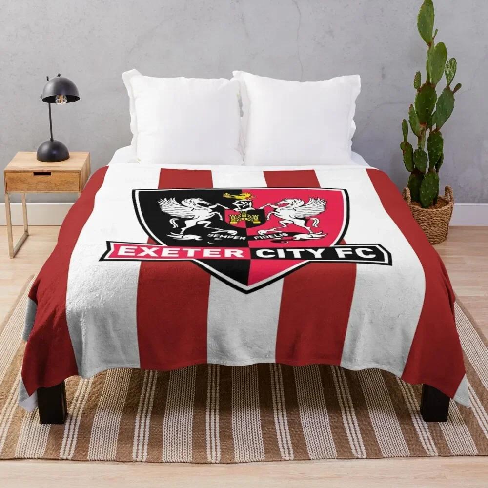 Exeter City FC Throw Blanket Polar Vintage Soft Big Blankets 100x150cm