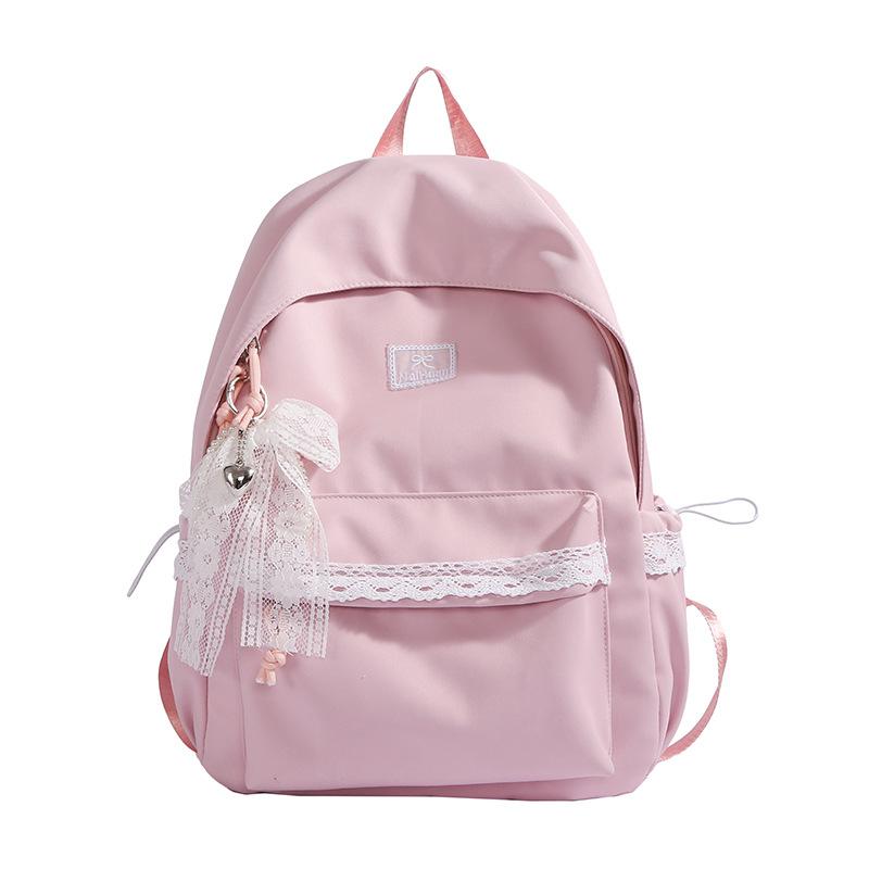 School Bag, Japanese-style INS Lace Lace Soft Girl Backpack, Soft Girl Casual Backpack, Lightweight Forest Style Student Backpack
