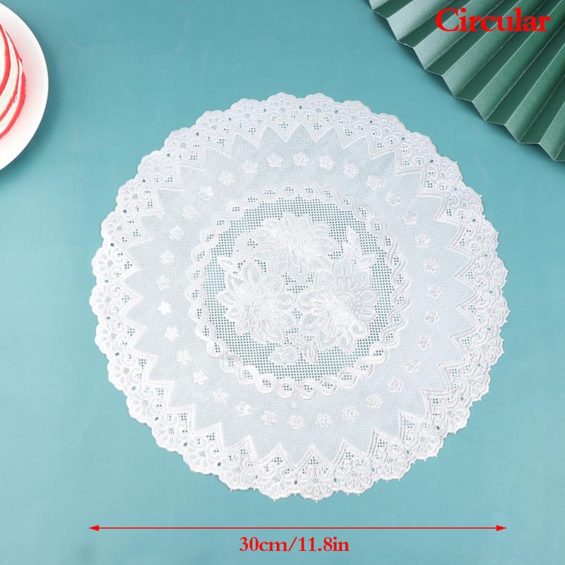 3D Lace Embroidery Table Place Mat Christmas Pad  Napkin Doily Kitchen