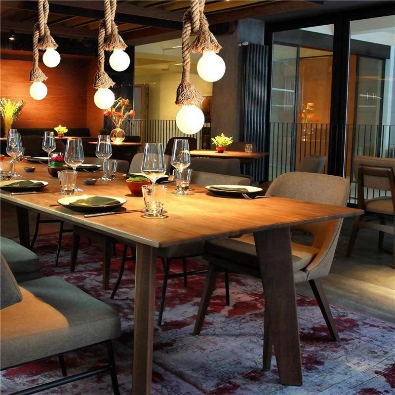 Vintage Hemp Rope Pendant Cord E27 Socket Creative Retro Lighting Accessory