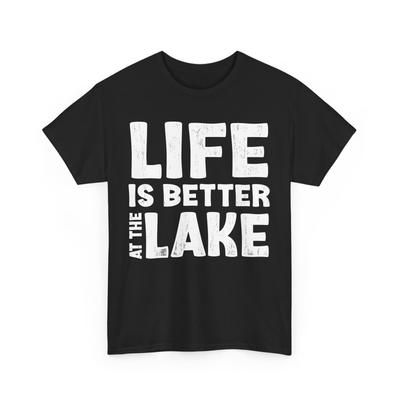 Das Leben ist besser am See T-Shirt Herren Damen T-Shirts Top, See-Liebhaber Bootfahren Damen Herren Shirt