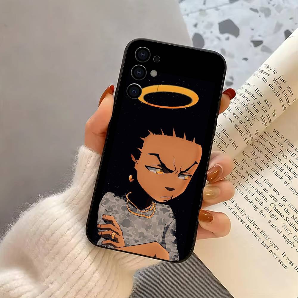 Cartoon Boys The B-Boondocks-es Phone Case For Samsung S25,S24,S21,S22,S23,S30,Ultra,S20,Plus,Fe,Soft Silicone Black Cover