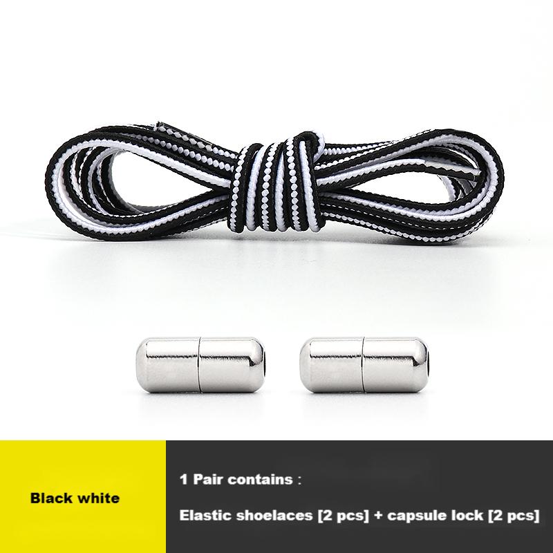 Colourful No Tie Shoe laces Round Shoelaces for Sneakers Elastic Laces without ties Kids Adult Quick Shoe lace Rubber Bands