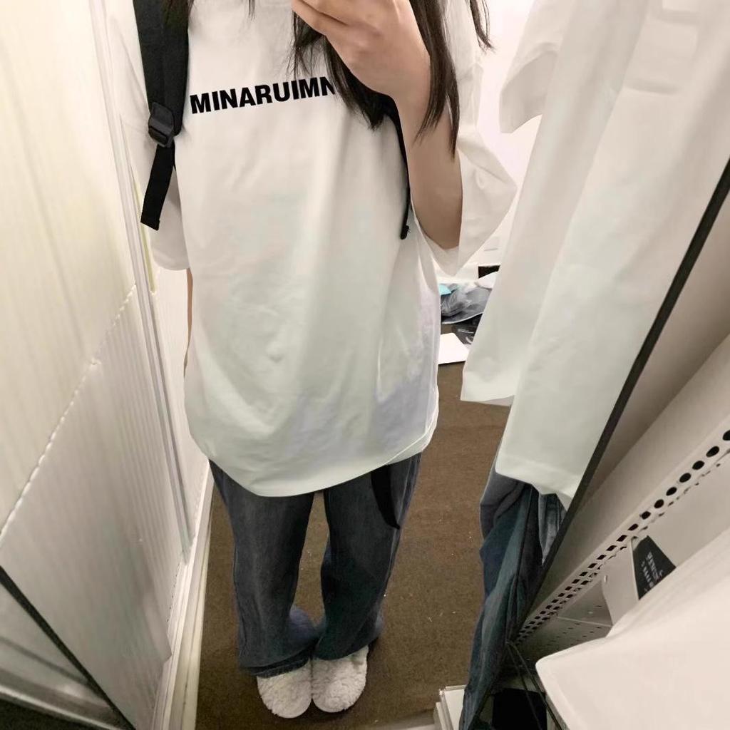 Dams retro svarta bomulls-t-shirt med halvärm, Sommar 2025