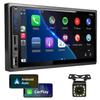Double Din Car Stereo Compatible with Apple CarPlay and Android Auto - 7inch HD