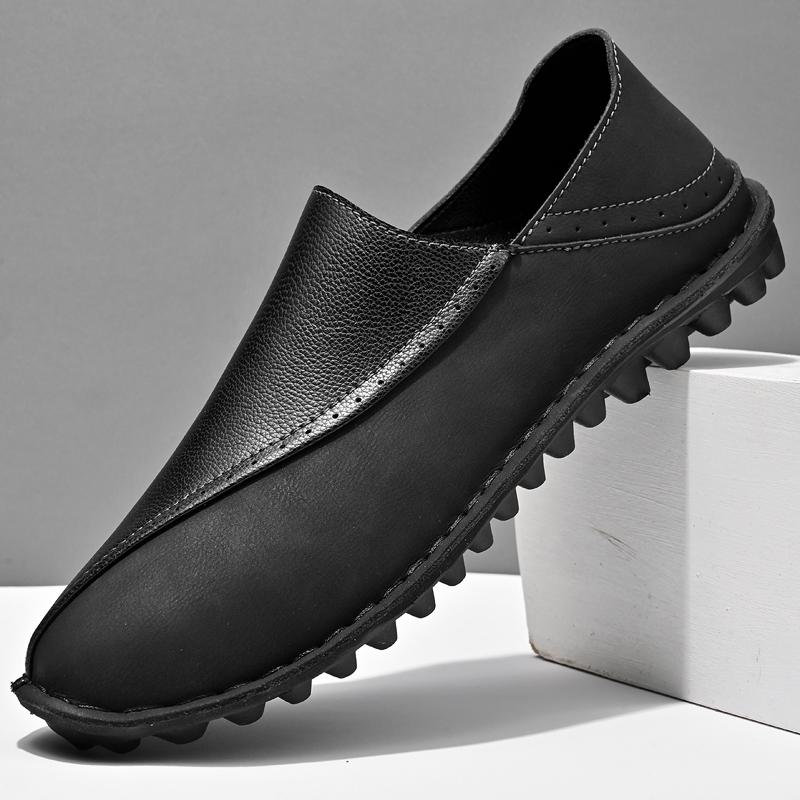 Plus Size Soft Leather Shoes Men Loafers Comfortable Casual Shoes Men Driving Shoes Moccasins Men Flats Footwear