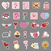 50PCS Heart-Shaped Valentine's Day Stickers for Wedding, Laptop, Luggage, Phone Decor.