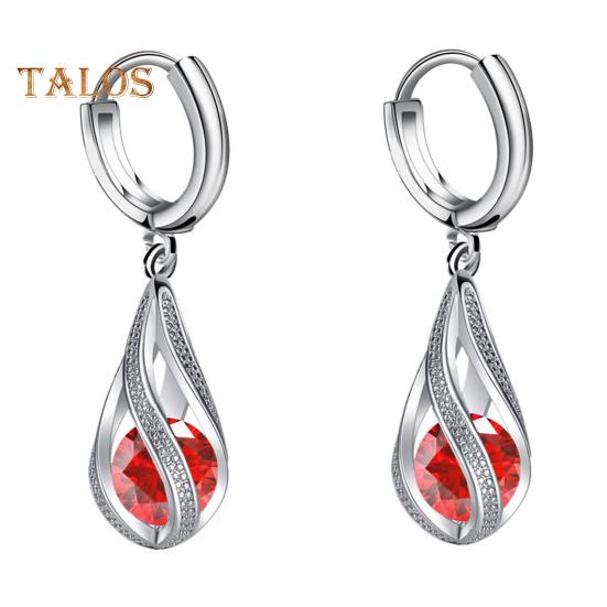 1 Pair Drop Dangle Earrings for Women Elegant Rotating Rhinestone Drop Dangle Hoops Sparkly Evening Dressy Earrings Bridal Jewelry Gift