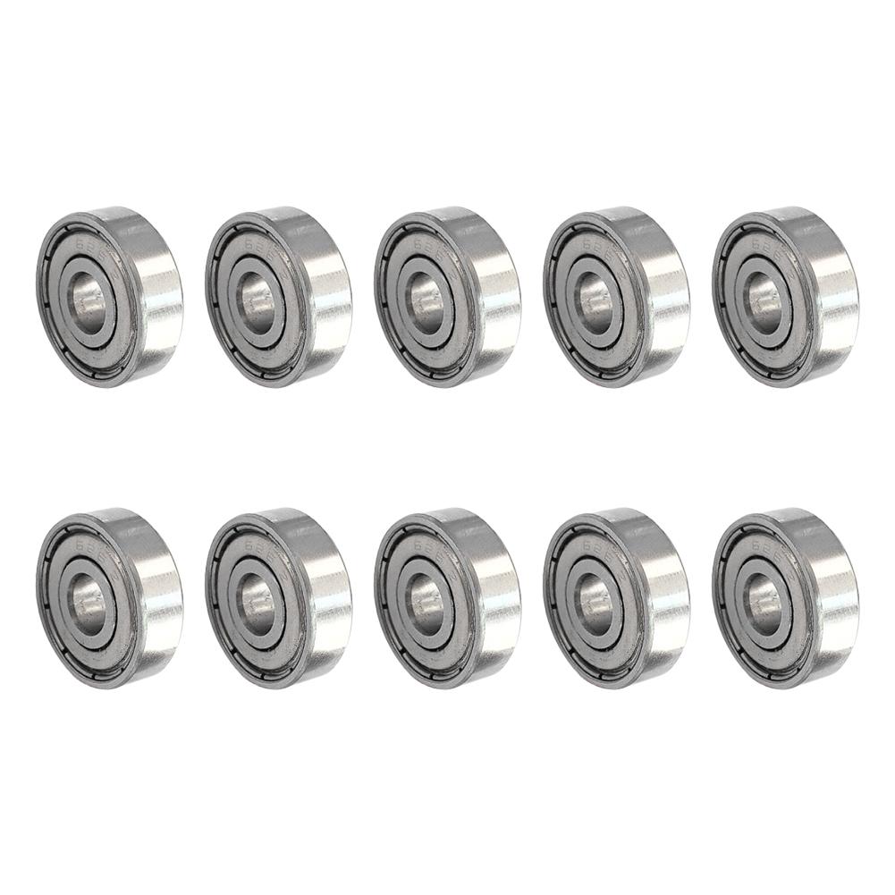 100-10Pcs Ball Bearings 608ZZ 623ZZ 626ZZ 687ZZ Deep Groove Miniature Bearings for Skateboard Scooter 3D Printers Bearings