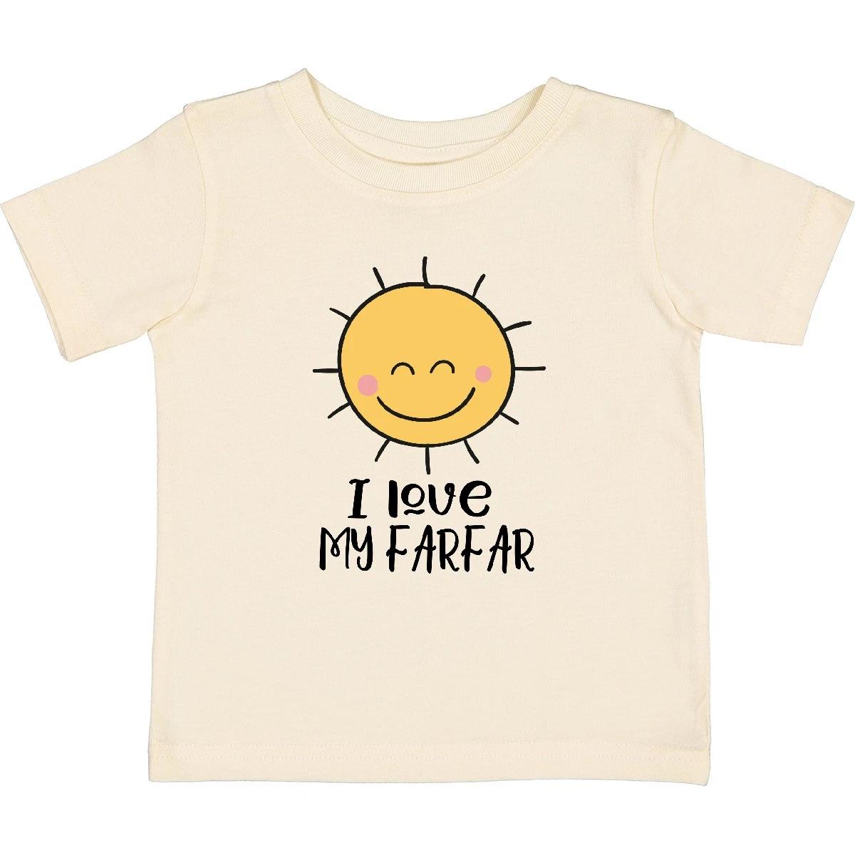 Inktastic I Love My Farfar Happy Sunshine Gift For Grandchildren Baby T-Shirt 100