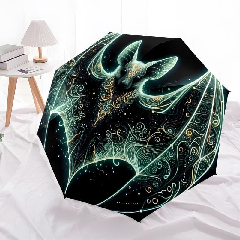 1pc Ethereal Bat Artwork Umbrella with Plastic Handle,Suitable for All Seasons Home Travel Outdoor UmbrellaDD1067
