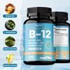 Vollspektrum-Vitamin-B12-Kapseln enthalten alle drei natürlichen Formen von Vitamin B12 und aktive Folsäure, die helfen, Energie, Konzentration und Stimmung zu steigern.